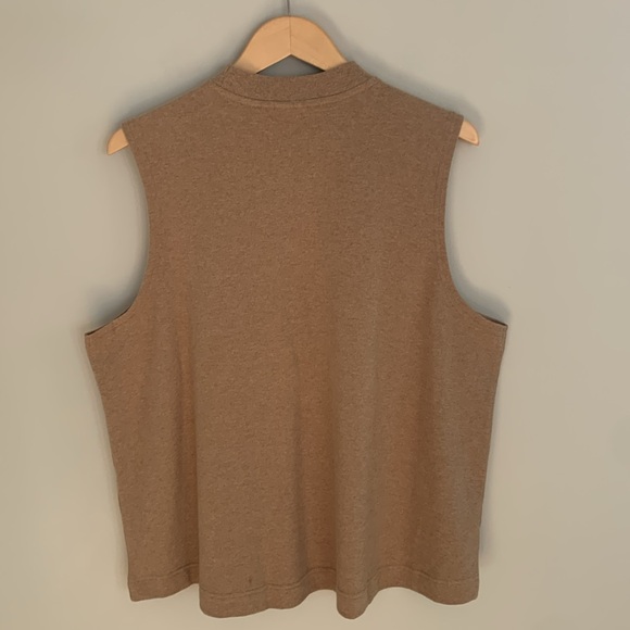 Pact Airplane Mock Neck Shell Pullover Sleeveless Top Tan Size XXL - Picture 7 of 11
